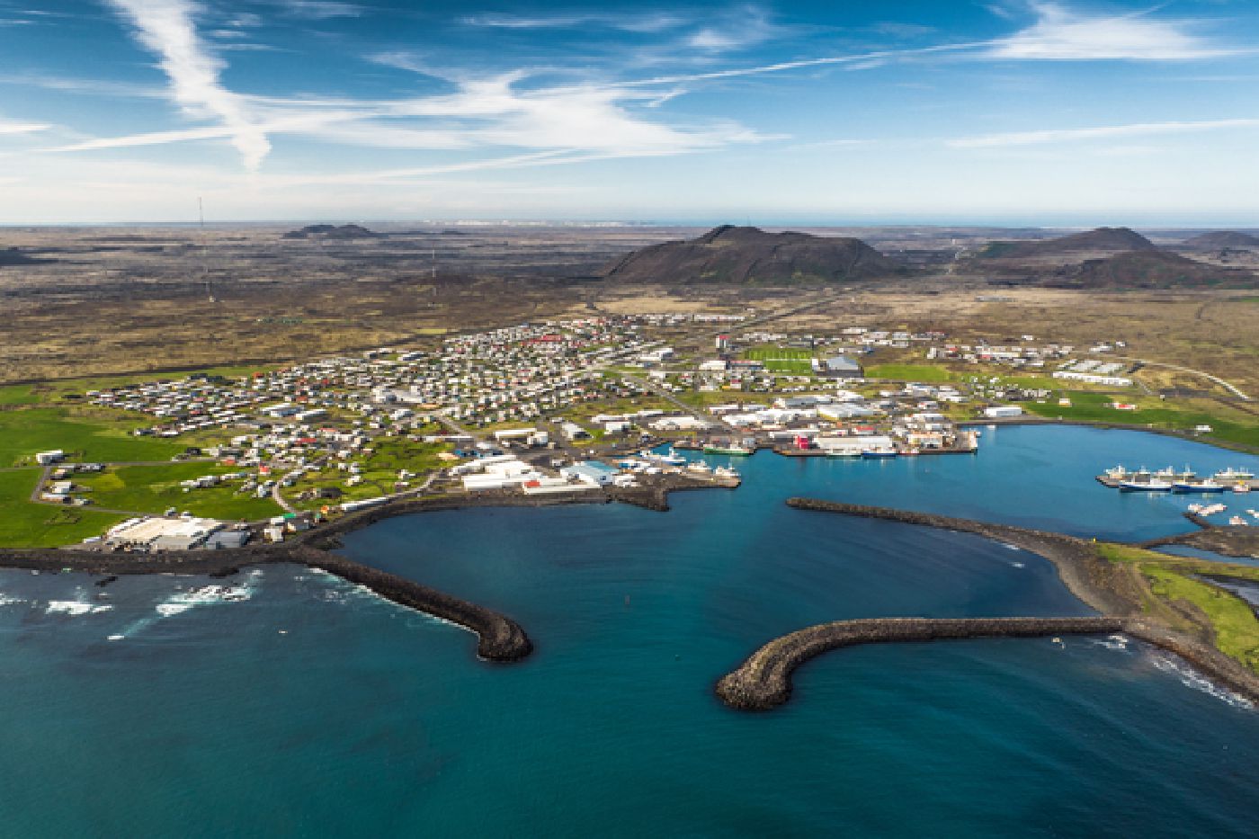 Við erum í Grindavík.